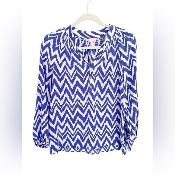 Lilly Pulitzer Elsa Top Ikat Print - Picture 4 of 5